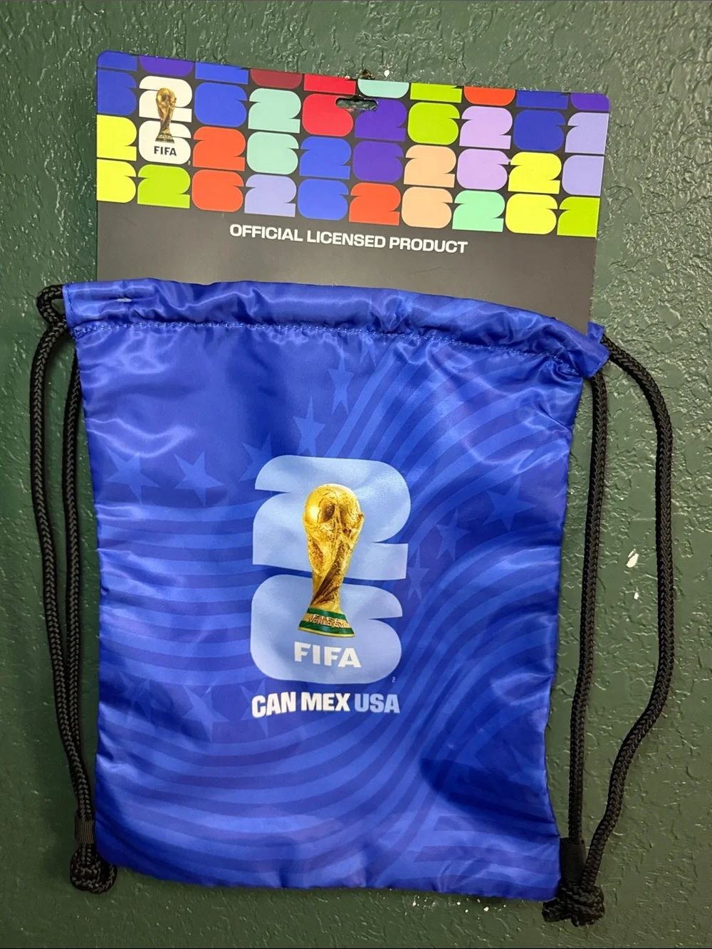 NEW! FIFA World Cup 2026 USA Design Drawstring Backpack Official Licensed